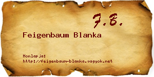Feigenbaum Blanka névjegykártya